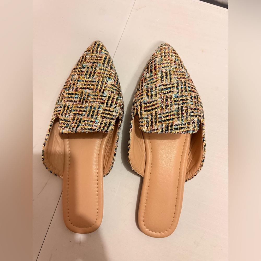 Amazon Multicolor Tweed Mules